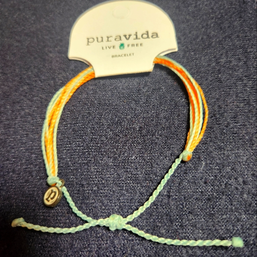 Pura Vida Set Of 4 Orange and Green Bracelets NWT